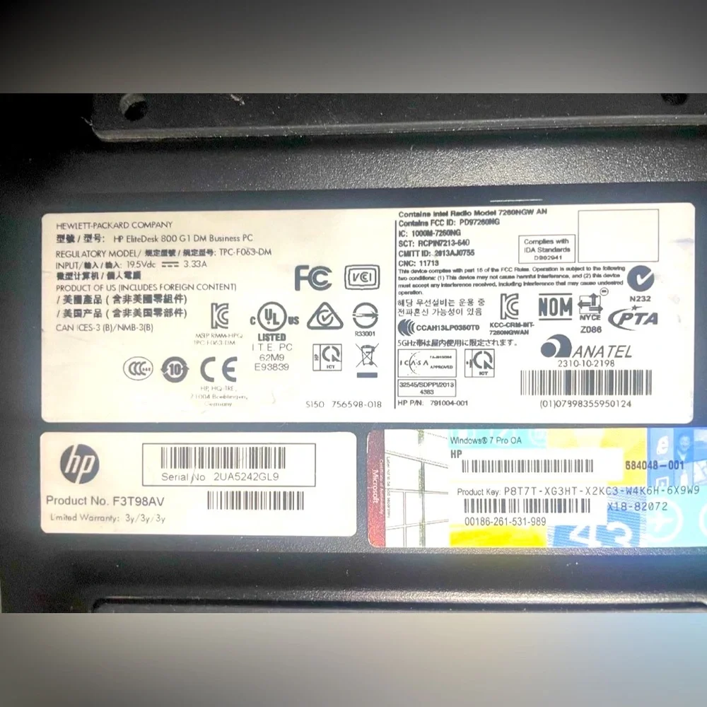 HP EliteDesk 800 G1 Desktop Mini Business pc BRAND NEW